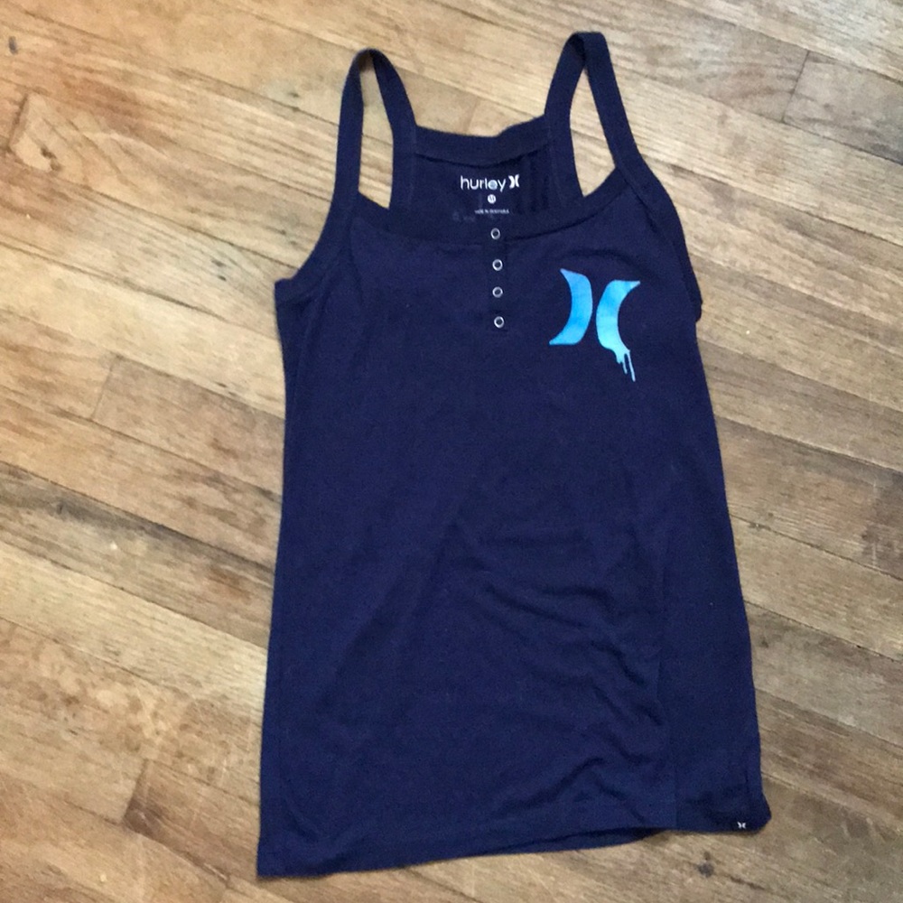Blue Hurley tanktop with detail buttons